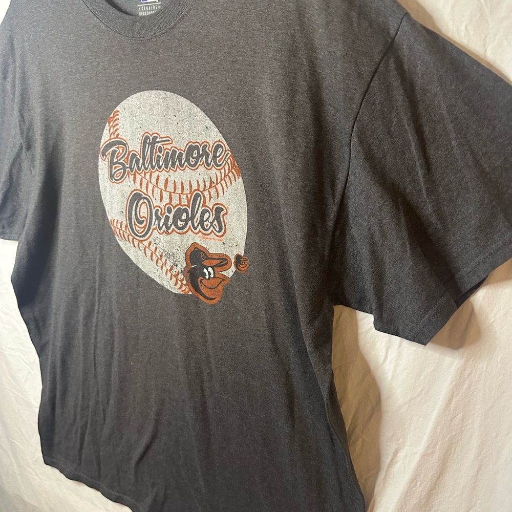 MLB Baltimore Orioles Baseball Graphic T-Shirt Gray XL Genuine Merchandise - Picture 3 of 5
